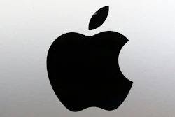 Apple logo at a store in Hialeah, Fla.