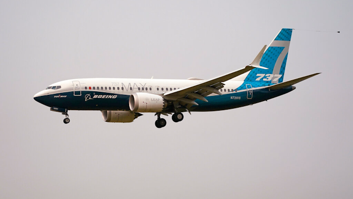 A Boeing 737 Max jet.