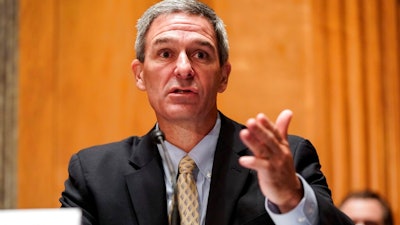 Department of Homeland Security Acting Deputy Secretary Ken Cuccinelli testifies during a Senate Homeland Security and Governmental Affairs Committee hearing on 'Threats to the Homeland' Thursday, Sept. 24, 2020 on Capitol Hill in Washington.
