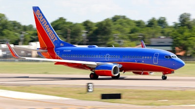 A Southwest Airlines jet takes off from Love Field in Dallas, Wednesday, June 24, 2020. Southwest Airlines says its workers must take pay cuts or face furloughs next year. CEO Gary Kelly said Monday, Oct. 5, 2020 that Southwest needs to cut spending sharply or risk losing billions of dollars every three months.