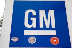 A sign at a General Motors facility in Langhorne, Pa.