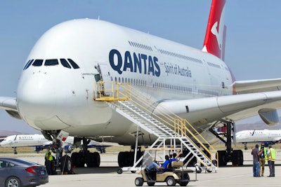 A Qantas Airbus A380.