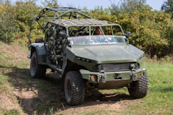 The 5,000-pound GM Defense Infantry Squad Vehicle was uniquely engineered to fulfill military requirements and designed to provide rapid ground mobility. The expeditionary ISV is light enough to be sling loaded from a UH-60 Blackhawk helicopter and compact enough to fit inside a CH-47 Chinook helicopter for air transportability.