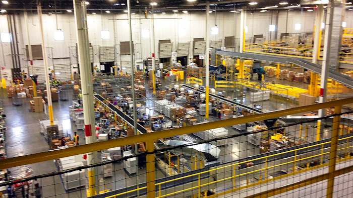 Amazon's distribution center in Tracy, Calif.