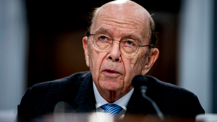In this Tuesday, March 10, 2020, file photo, Commerce Secretary Wilbur Ross testifies before a House Appropriations subcommittee on Capitol Hill, in Washington. The Trump administration blacklisted China’s top chipmaker Friday, Dec. 18, limiting the Semiconductor Manufacturing International Corporation’s (SMIC) access to advanced U.S. technology because of its alleged ties to the Chinese military. “We will not allow advanced U.S. technology to help build the military of an increasingly belligerent adversary,’’ Ross said.