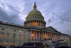 Dusk falls over the Capitol.