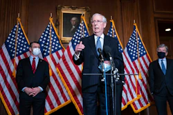 Senate Majority Leader Mitch McConnell of Kentucky, speaks during a news conference following a weekly meeting with the Senate Republican caucus, Tuesday, Dec. 8. 2020 at the Capitol in Washington.