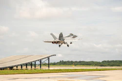 Boeing and the U.S. Navy proved recently that the F/A-18 Super Hornet can operate from a “ski jump” ramp.