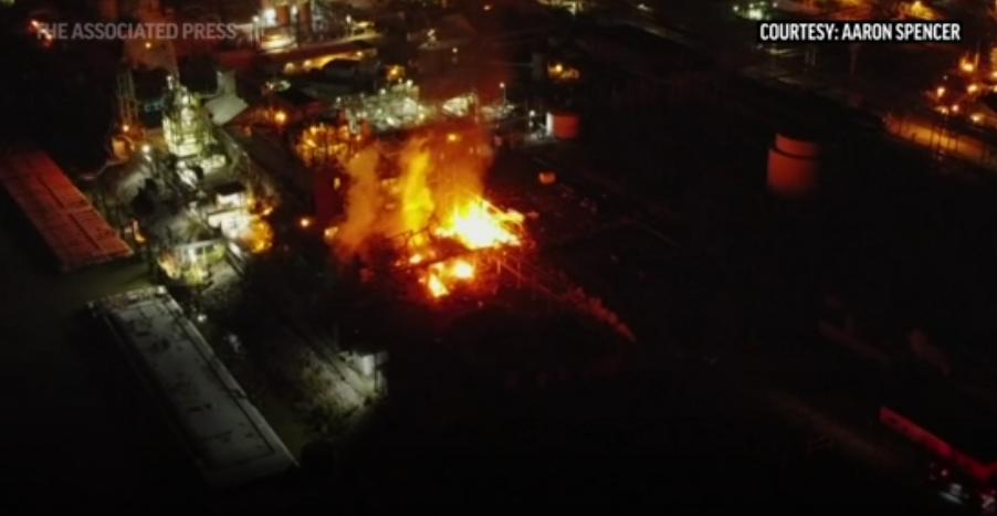 An explosion at a West Virginia chemical plant on Tuesday night prompted authorities to order residents within 2 miles of the plant to remain indoors. A local official said four people were injured.