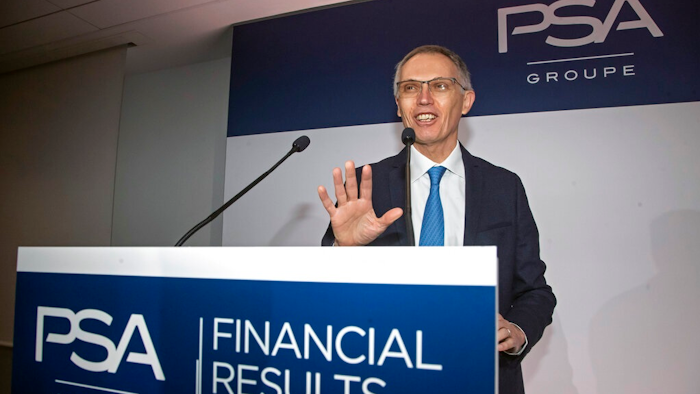 In this Wednesday, Feb. 26, 2020 file photo, CEO of PSA Groupe Carlos Tavares arrives for the presentation of the company's 2019 full year results in Rueil-Malmaison, west of Paris. Fiat Chrysler Shareholders of Fiat Chrysler and France's PSA Group are meeting Monday, Jan. 4, 2021 to vote on a merger that will create the world's fourth-largest automaker. The new company called Stellantis will be run by PSA CEO Carlos Tavares, who is known for cutting vehicles or ventures that don't make money.