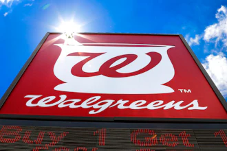 Sign outside a Walgreens Pharmacy in Pittsburgh.