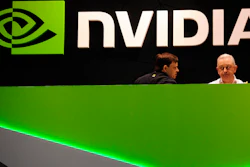 Nvidia booth at the Mobile World Congress trade show in Barcelona, Feb. 27, 2014.