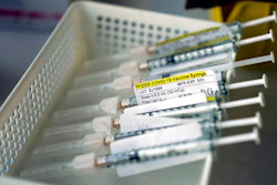 Syringes containing the Pfizer-BioNTech COVID-19 vaccine at St. Joseph Hospital in Orange, Calif., Jan. 7, 2021.