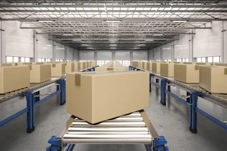 Boxes On Conveyor Belt