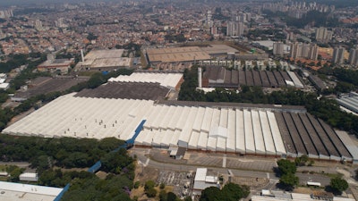 This file photo shows an aerial view of a Ford Motor Company factory in Sao Bernardo do Campo.
