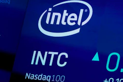 In this Oct. 1, 2019, file photo the symbol for Intel appears on a screen at the Nasdaq MarketSite, in New York. Intel is replacing its CEO after two years. The computer company said Wednesday, Jan. 13, 2021, that Pat Gelsinger will become its new CEO, effective Feb. 15. He takes over for Bob Swan, who became CEO in January 2019.