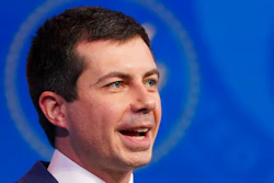 In this Dec. 16, 2020, file photo President-elect Joe Biden's nominee for Transportation Secretary former South Bend, Ind. Mayor Pete Buttigieg, President-elect speaks during a news conference at The Queen theater in Wilmington, Del.