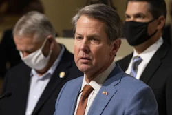 Georgia Gov. Brian Kemp at a press conference in Atlanta, Jan. 6, 2021.