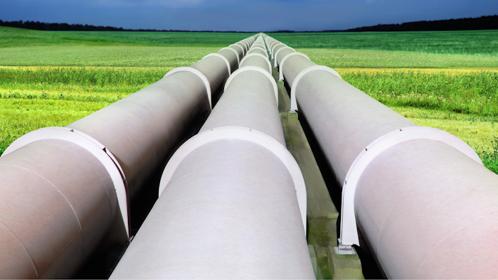 Three Gas Pipelines In A Green Field With Blue Sky 119744231 3450x2835