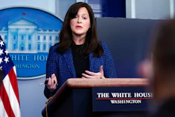 White House deputy national security adviser Anne Neuberger during a press briefing, Feb. 17, 2021, Washington.