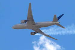 This Saturday, Feb. 20, 2021 photo provided by Hayden Smith shows United Airlines Flight 328 approaching Denver International Airport, after experiencing 'a right-engine failure' shortly after takeoff from Denver. Federal regulators are investigating what caused a catastrophic engine failure on the plane that rained debris on Denver suburbs as the aircraft made an emergency landing. Authorities said nobody aboard or on the ground was hurt despite large pieces of the engine casing that narrowly missed homes below.