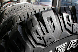 Cooper tires on display at Vermont Tire and Service, Inc. in Montpelier, VT.