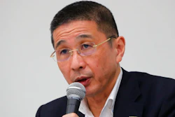 In this Sept. 9, 2019, file photo, then Nissan Chief Executive Hiroto Saikawa speaks during a press conference in the automaker's headquarters in Yokohama, near Tokyo. Former Nissan Chief Executive Saikawa told a Japanese court Wednesday, Feb. 24, 2021, he believed the compensation for his predecessor Carlos Ghosn was too low “by international standards,” and so he supported Ghosn’s retirement packages to prevent him from leaving.