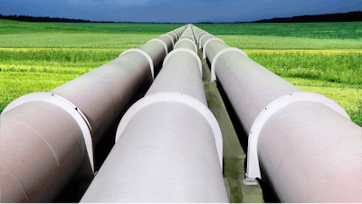 Three Gas Pipelines In A Green Field With Blue Sky 119744231 3450x2835