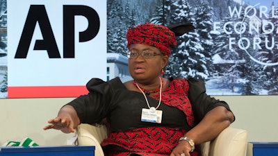 FILE - In this file photo, Nigerian Finance Minister Ngozi Okonjo-Iweala during a panel discussion.