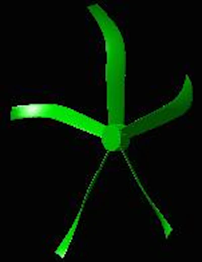 Various propeller prototypes designed by the algorithm.