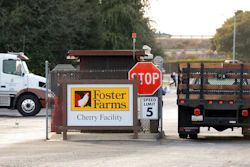 An entryway into a Foster Farms chicken plant in Fresno, CA is seen in this Oct. 8, 2013 file photo.
