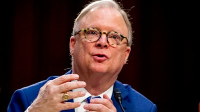 In this Tuesday, Oct. 29, 2019, file photo, National Transportation Safety Board Chairman Robert Sumwalt testifies before a Senate Committee on Capitol Hill in Washington. On Tuesday, March 23, 2021, federal safety officials said tougher regulations are needed for air tour operators and hot-air balloon rides. Sumwalt said people who step on board the tours have a right to trust that the flight will be operated as safely as possible.