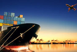Container Ship At Port And Cargo Plane 000071988275 Large