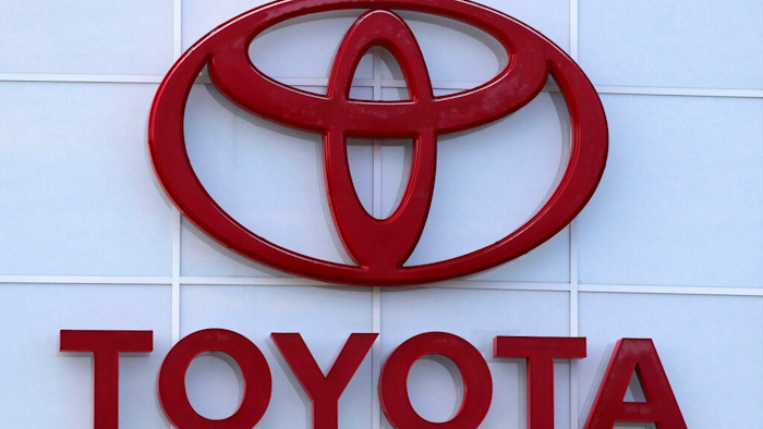 This Aug. 15, 2019 file photo shows the Toyota logo on a dealership in Manchester, N.H. Toyota is recalling nearly 280,000 Venza SUVs in the U.S., Thursday, April 15, 2021, because a wiring problem could stop the side air bags from inflating in a crash. The recall covers Venzas from the 2009 through 2015 model years.