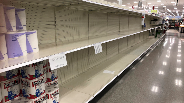 A Target in Sheridan, Colorado, was very low on paper towels in November 2020.