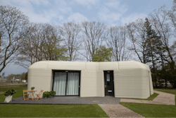 3D-printed home in Eindhoven, Netherlands, April 30, 2021.