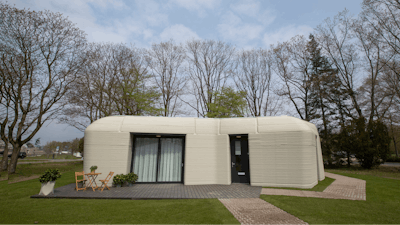 3D-printed home in Eindhoven, Netherlands, April 30, 2021.