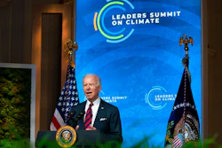 President Joe Biden speaks to the virtual Leaders Summit on Climate, from the East Room of the White House, Thursday, April 22, 2021, in Washington.