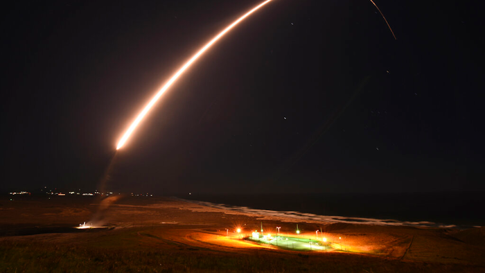 An unarmed Minuteman 3 intercontinental ballistic missile launches during a test at Vandenberg Air Force Base, Calif., Feb. 23, 2021. - AP21134547951908 - Vandenberg to Be Renamed Space Force Base