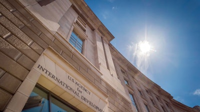 The headquarters for the U.S. Agency for International Development is seen in Washington.