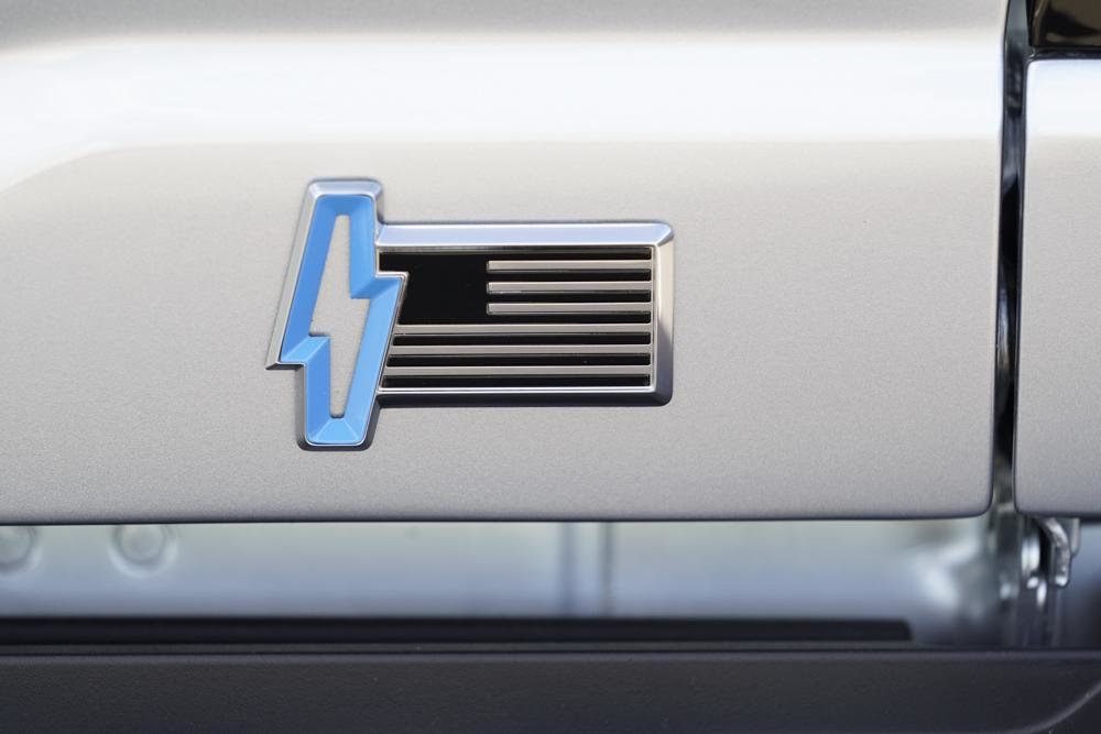 A pre-production Ford F-150 Lightning is shown in Bruce Township, Mich., May 12, 2021.