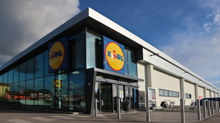Lidl supermarket, Udine, Italy, Oct. 2020.
