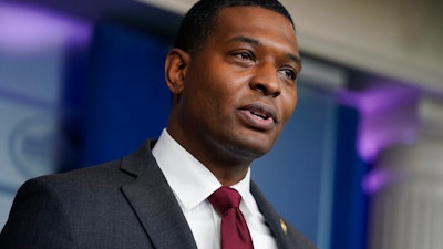 EPA Administrator Michael Regan during a press briefing at the White House, May 12, 2021.