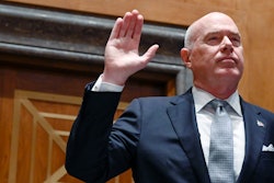 Colonial Pipeline CEO Joseph Blount is sworn in before a Senate hearing, June 8, 2021.