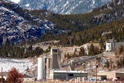 This May 2, 2013, file photo, shows the Stillwater platinum and palladium mine near Nye, Mont. Two employees died in an underground accident at the mine in south-central Montana, just north of Two workers at the mining operation have died in an underground accident, company officials said. The employees were in a utility vehicle called a side-by-side that crashed into an underground locomotive at Wednesday afternoon, June 9, said Heather McDowell, a vice president with the South Africa-based Sibanye-Stillwater, which owns the Stillwater Mining Co.