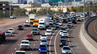 Early rush hour traffic on I-10 in Phoenix, Jan. 24, 2020.