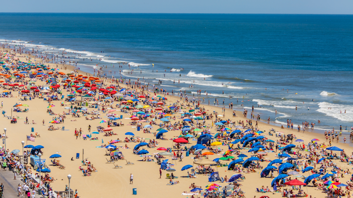 The drones take photos and run them through a software that counts how many civilians are occupying the beach.