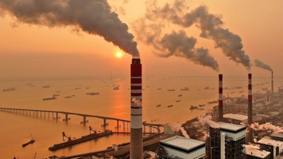Coal-fired power plant on the Yangtze River, Nantong, China, Dec. 12, 2018.