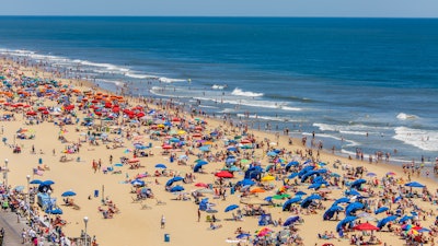 The drones take photos and run them through a software that counts how many civilians are occupying the beach.