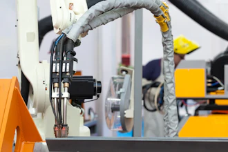 Industrial Welding Robot Arm, Blurred Welder In The Background 629761110 727x485 (1)